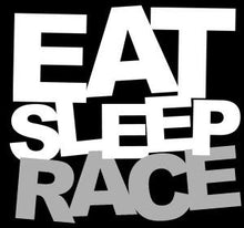Ladda upp bild till gallerivisning, Eat Sleep Race Logo Sticker - Silver eller guld
